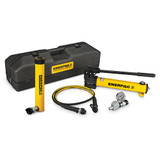 CYLINDER 10 TON 10" STROKE SET (CYLINDER, HAND PUMP, GAUGE ADAPTOR, PUMP) (ENE-SCR1010TB-@)