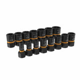 EXTRACTION SOCKET SET IMPACT BOLT BITER 15 PC 1/4" & 3/8" DR (GEA-84783-@)