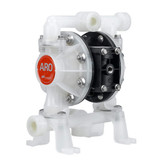 1/2" DIAPHRAGM PUMP, 14.4 GPM MAX, NON METALLIC, POLY CENTER / MULTI PORT MANIFOLDS, SS HARDWARE, POLY SEAT, PTFE BALL / DIAPHRAGM (ARO-PD05P-ARS-PTT-B)