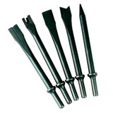 5 PC HAMMER CHISEL SET, 7" OAL, .401 SHANK (ING-9500)