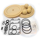 FLUID SECTION SERVICE KIT (SANTOPRENE BALL / DIAPHRAGM) (ARO-637375-AA)