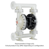 2" DIAPHRAGM PUMP, 184 GPM MAX, NON-METALLIC, POLY CENTER / MANIFOLDS (SIDE FLANGED), SS HARDWARE, POLY SEAT, PTFE BALL / DIAPHRAGM (ARO-PD20P-FPS-PTT)