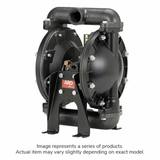 1" DIAPHRAGM PUMP, 35 GPM MAX, METALLIC, ALUM CENTER / MANIFOLDS, POLY SEAT, SANTOPRENE BALL / DIAPHRAGM (ARO-666100-3EB-C)