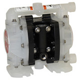 1/4" DIAPHRAGM PUMP, 5.3 GPM MAX, NON METALLIC, POLY CENTER / MANIFOLDS, SS HARDWARE, POLY SEAT, PTFE BALL / DIAPHRAGM (ARO-PD01P-HPS-PTT-A)
