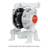 1/2" DIAPHRAGM PUMP, 14.4 GPM MAX, NON METALLIC, POLY CENTER / MANIFOLDS, SS HARDWARE, POLY SEAT, SANTOPRENE BALL / DIAPHRAGM (ARO-PD05P-APS-PAA-B)