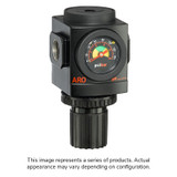 1/2" NPT REGULATOR W/GAUGE 0-140 PSIG RELIEVING 210 SCFM 2000 SERIES (ARO-R37341-600)