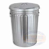 GARBAGE CAN GALV W/ LID 30 GAL (MBC-TRASHCAN30GALLON)