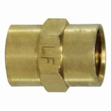 BRASS BARSTOCK FITTING COUPLING HEX 1/8" LEAD FREE (MID-28058LF)