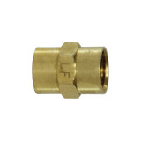 BRASS BARSTOCK FITTING COUPLING HEX 3/4" LEAD FREE (MID-28062LF)