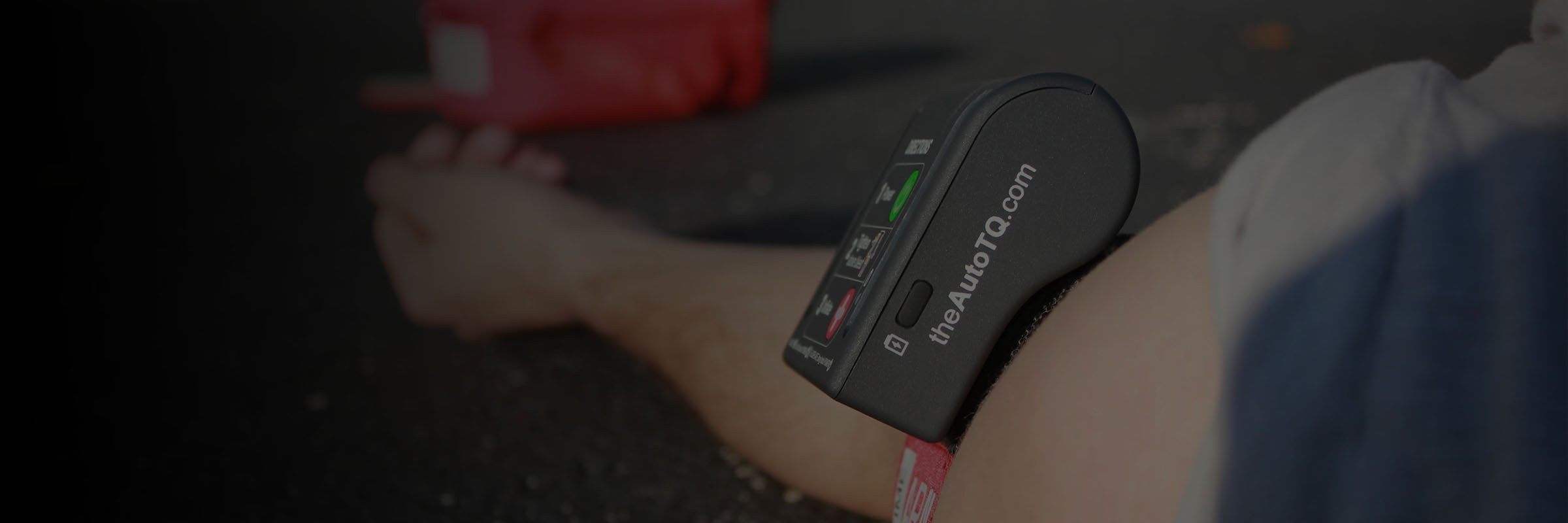 AutoTQ automatic tourniquet shown on arm 