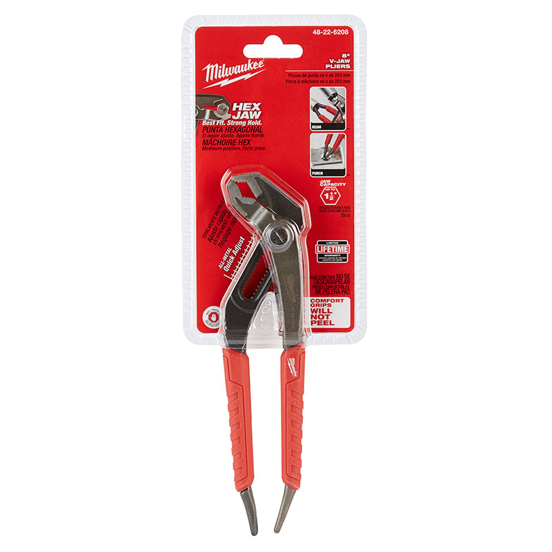 PLIERS HEX JAW COMFORT GRIP 8