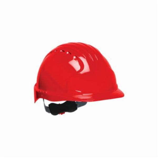 HARD HAT JSP EVOLUTION 6151 RED 6PT TEXTILE SUSP WHEEL RATCHET CLASS E