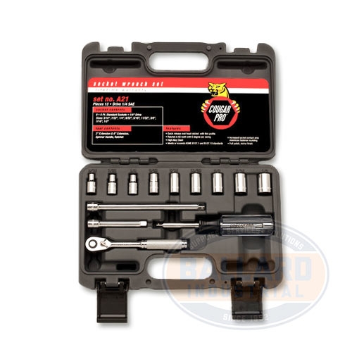 SOCKET SET SAE 6 PT STD 1/4