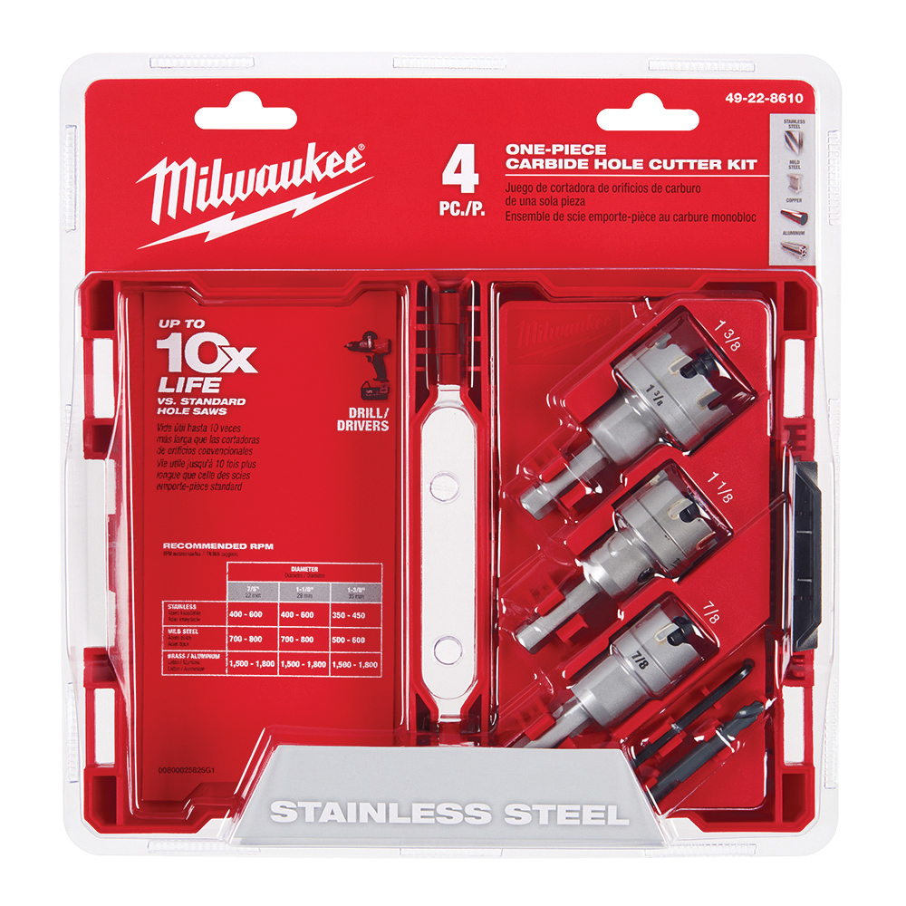 HOLE CUTTER KIT CARBIDE 4 PC (MIL-49-22-8610) - Ballard Industrial