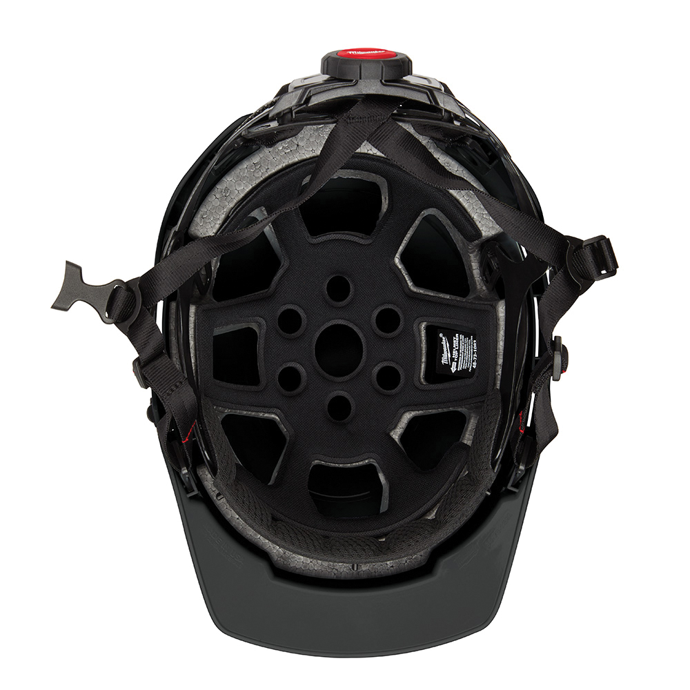 HELMET SAFETY BLACK FRONT BRIM CLASS E W/ BOLT (MIL-48-73-1331