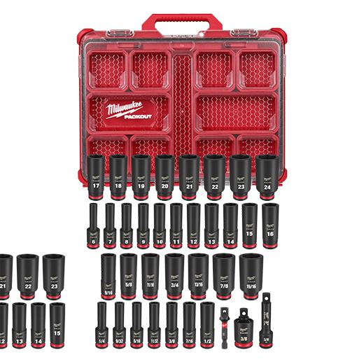 SOCKET SET SAE/METRIC 6PT 3/8