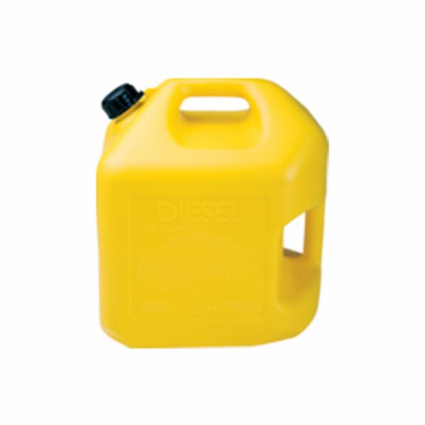 DIESEL CAN YELLOW PLASTIC AUTO SHUT OFF QUICK FLOW 5 GAL (MCC-8610