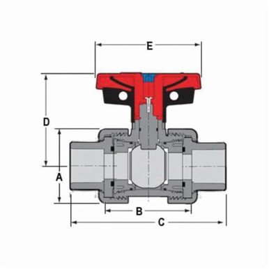 SPEARS 2 PVC TU BALL CHECK VALVE CART FKM SPEARS 2 PVC TU BALL CHECK VALVE CART FKM