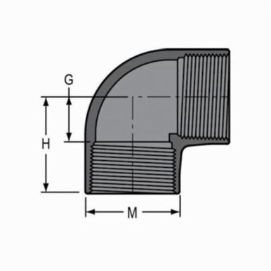ELBOW 90D PVC SCH80 3/4