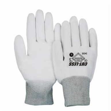 Guanto Lavoro Majestic 37-3435 Bianco Taglia L, PU Lavorato A Maglia Senza Cuciture - Foto 2
