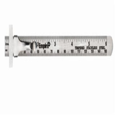 Empire 6 Metal Ruler with millimeter and 1/16 markings