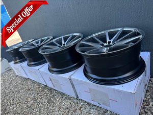 DEEP CONCAVE STYLE WHEELS 20X9.5 GLOSS SILVER FOR CAMRY, HONDA, INFINITI, HYUNDAI, LEXUS AND MORE