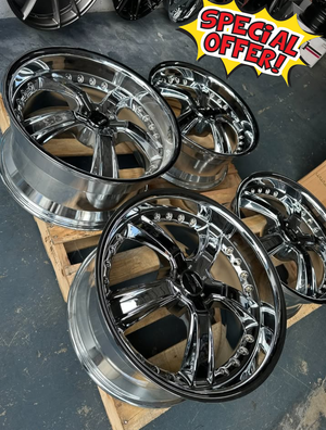 SET (4), AVARUS AV2 CHROME 20X8.5, 20X10.5 5X114.3/5X120 