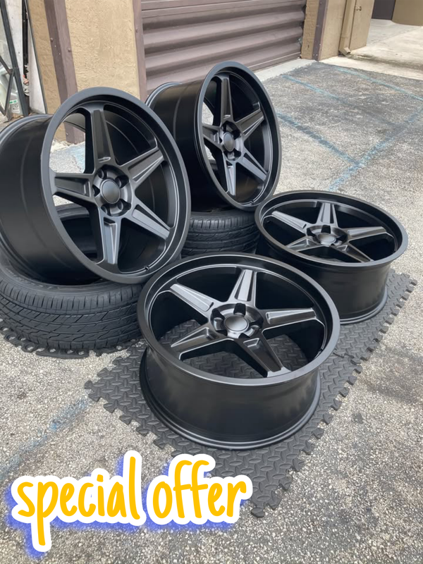 OE DOGDE DEMON REPLICA SATIN BLACK 20X19, 20X10.5 – FOR NARROW BODY