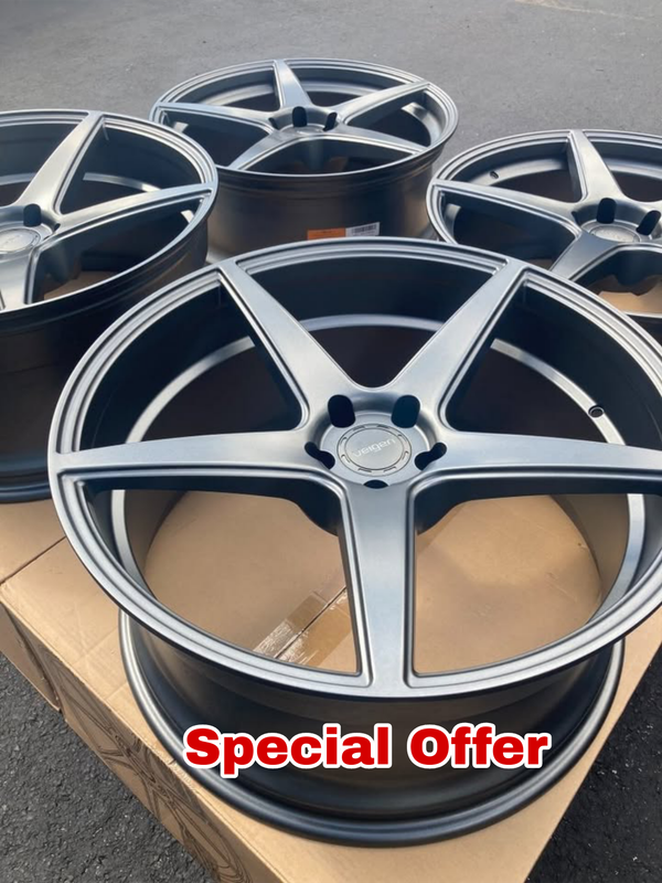 Set (4), VELGEN WHEELS CLASSIC 5 MATTE GUNMETAL 22X9, 22X10.5 