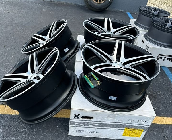 XO CARACAS DEEP CONCAVE 22X10.5 BLACK BRUSHED FOR CAMARO, BMW X5, DURANGO, GRAND CHEROKEE, AND MORE