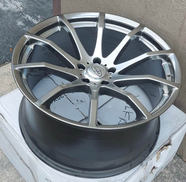SET (4), PRIVAT VULKAN GUNMETAL TITANIUM WHEELS 20X10 SUPER DEEP CONCAVE FOR SUVs 5X114.3/5X120/5X108/5X112 FOR HYUNDAI, TOYOTA, NISSAN, HONDA, LEXUS,  INFINITI, EXPLORER, BENZ, BMW AND MUCH MORE