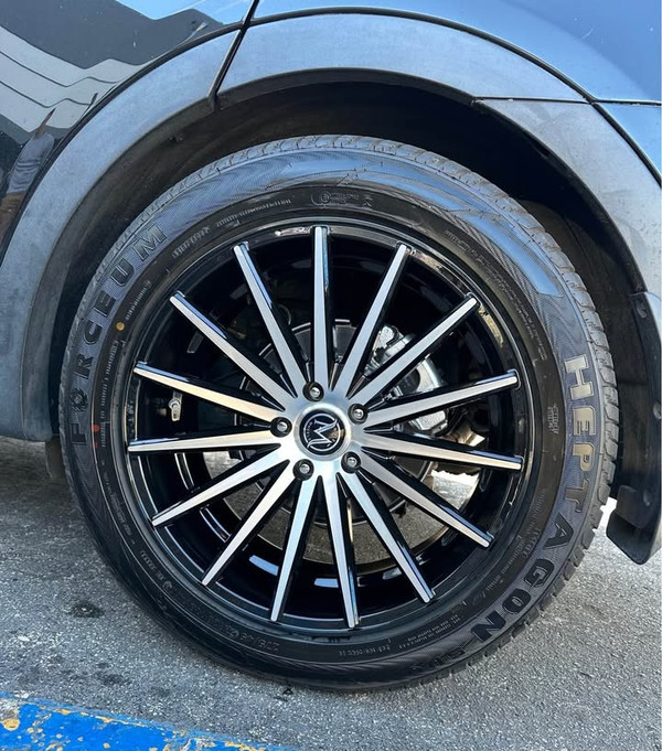 SET (4), MATRIX 20X8.5" MACHINED BLACK 5X114.3/5X120/5X108/5X112 FOR HYUNDAI, TOYOTA, NISSAN, HONDA, LEXUS,  INFINITI, EXPLORER, BENZ, BMW AND MUCH MORE