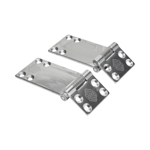 Side hinges double knuckle pair silver
