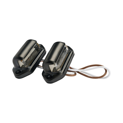 Number plate lights set black