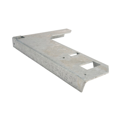 Step bracket right - double fold down silver