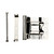 Rear hinge suits 80mm wall silver