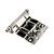 Rear hinge suits 80mm wall silver