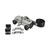 Drop wall locking mechanism manual w/ stoppers - silver