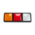 External light rear combination amber/red/clear