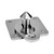 Tail lift latch kit no chain silver