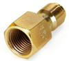 3/8" Quick Coupler x 3/8" Female NPT, Hardened Steel Plug, Brass Plated