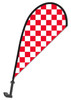 Clip on Paddle Flag - RED/WHITE CHECKERED - Qty. 1