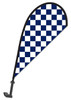 Clip on Paddle Flag - BLUE/WHITE CHECKERED - Qty. 1