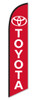 Swooper Banner - TOYOTA (RED W/WHITE LETTERS) - Qty. 1