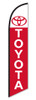 Swooper Banner - TOYOTA (WHITE W/ RED LETTER - Qty. 1
