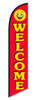 Swooper Banner - Welcome w/Smiley Face (Red) - Qty. 1