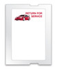 "Return for Service" Red Car Stock Labels