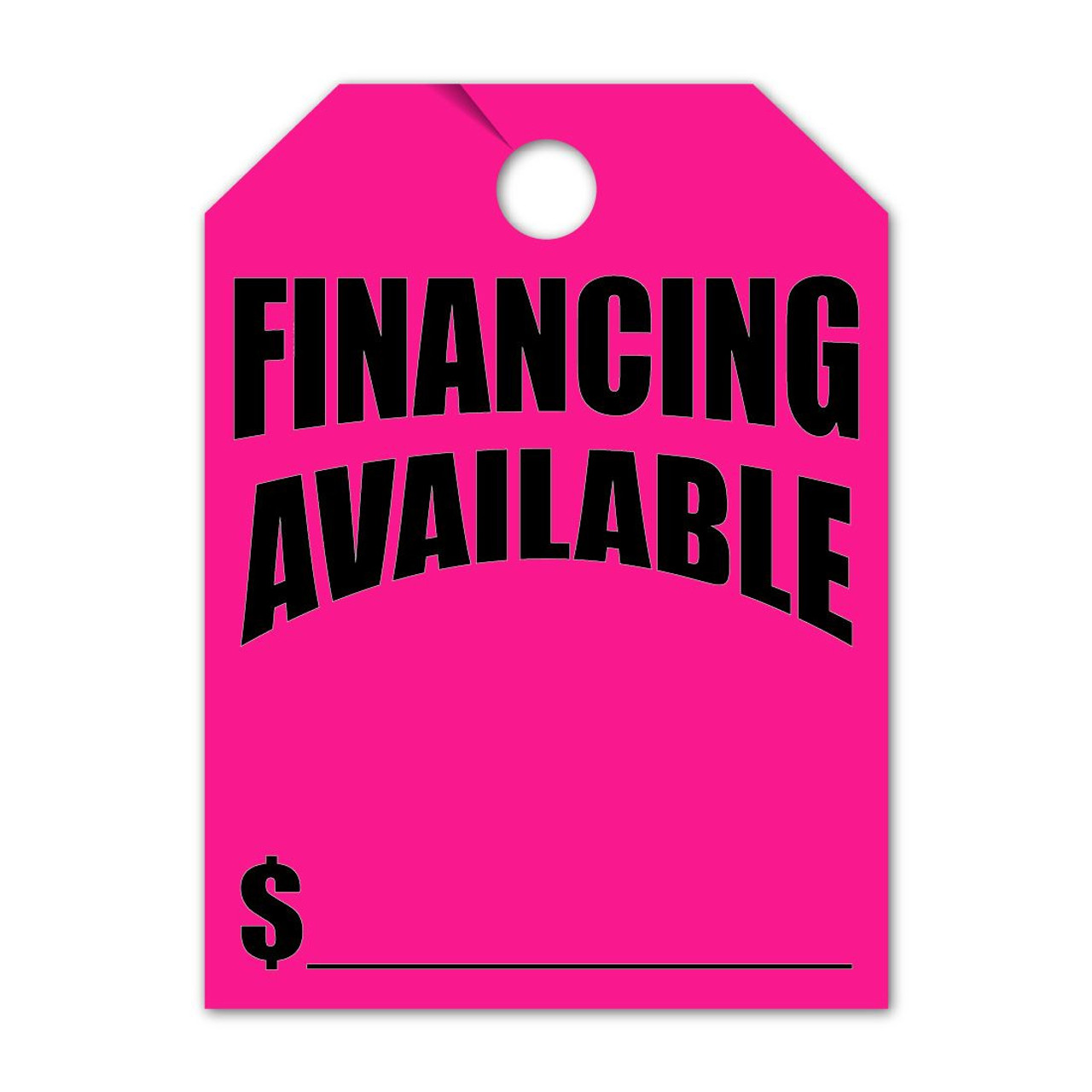 FINANCING AVAILABLE Mirror Hang Tags