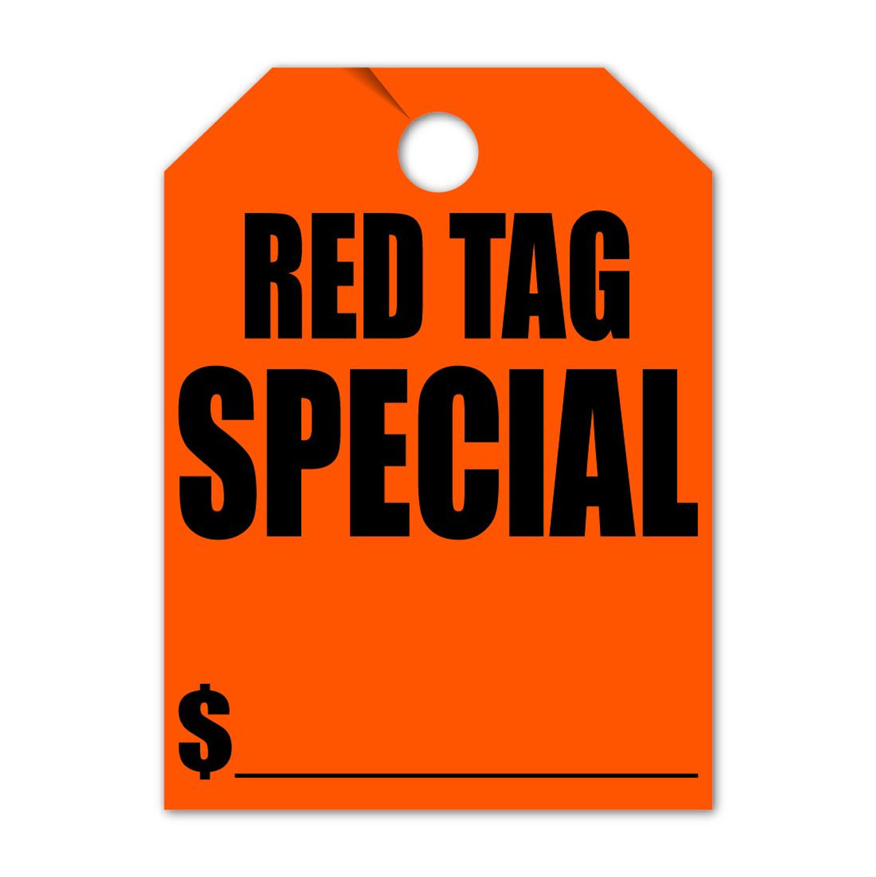 RED TAG Mirror Hang Tags