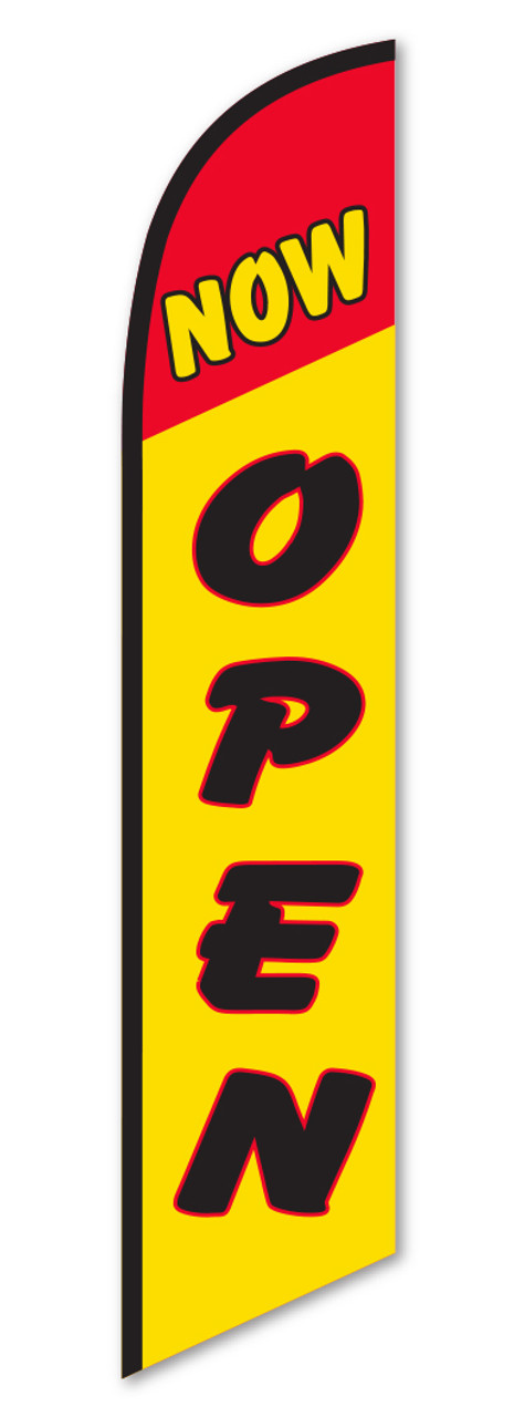 Swooper Banner - Now Open (Red/Yellow) - Qty. 1